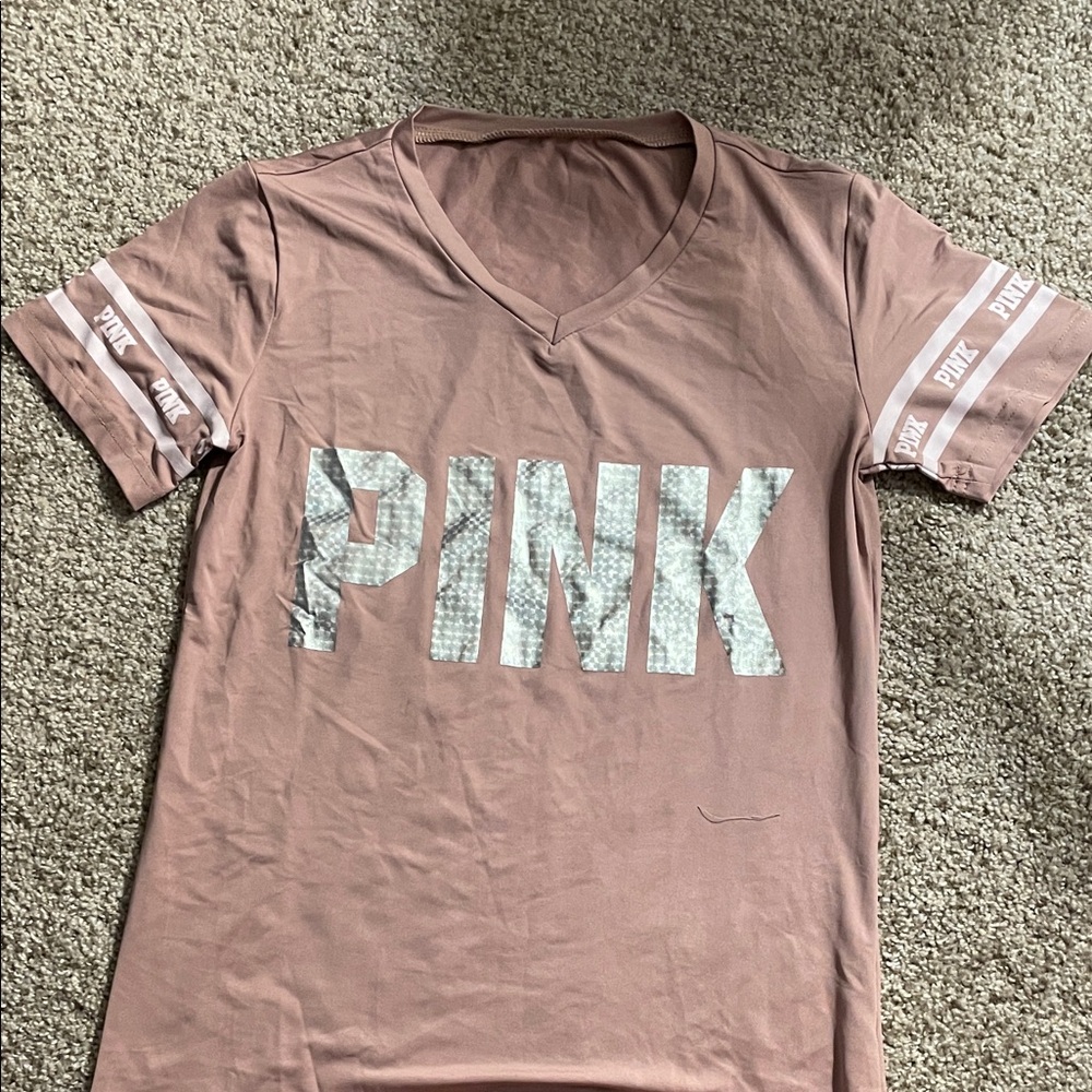 Victoria's Secret Pink Short Sleeve Tee - Brown